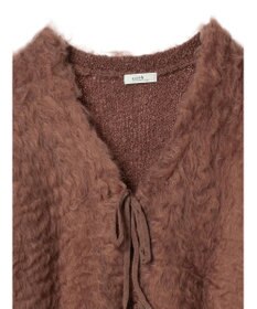 earth music&ecology 起毛リボンニットカーディガン