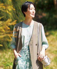 自由区 L 【カタログ掲載・洗える】リヨセルコットンツイル ブラウス