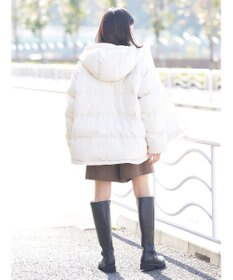 earth music&ecology フーディー中綿ブルゾン