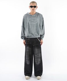 WEGO 【ユニセックス着用ITEM】スーパーバギーダーティデニムパンツ