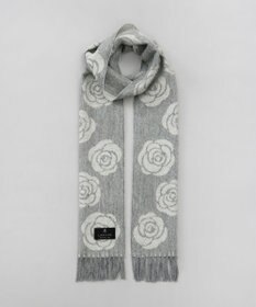 AURORA LANVIN COLLECTION（ランバン コレクション） カシミヤ１００％厚手柄ジャカードプチマフラー