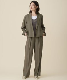 自由区 S 【セットアップ対応】リネンライクシンセティックショート ジャケット