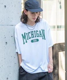 WEGO 【ユニセックス着用ITEM/2点セットネックレス付き/MLサイズ展開】アクセ付きラインリブメッシュプルオーバー