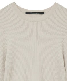 YECCA VECCA 袖口シアーリブニット