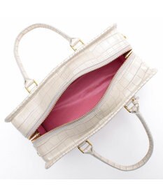 A.D.M.J. 【牛革】クロコ型押しヘリ巻きボストン28cm