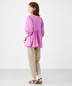 SHARE PARK LADIES ソフトタッチギャザーブラウス