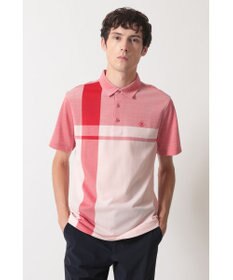 DAKS [DAKS GOLF] チェック冷感半袖ポロシャツ