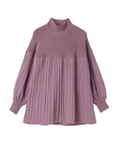 earth music&ecology プリーツフレアニットチュニック