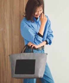 TOPKAPI 【Breath TOPKAPI sis】【WEB限定】ナイロン レザーポケット トートバッグ ショルダー付き A4 / 軽量 / CALM カーム