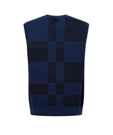 DAKS 【DAKS GOLF】ウールチェック柄ニットベスト