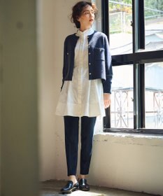 23区 L 【セットアップ対応/洗える】トリアセジャージー テーパードパンツ