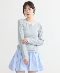 earth music&ecology 【WEB限定】アイレットジャカードタイトプルオーバー