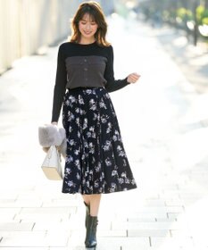 ANY SIS フラワータック スカート