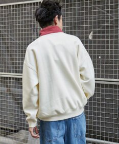 WEGO サークルロゴハーフジッププルオーバー