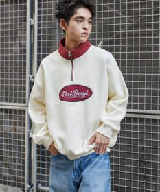 WEGO サークルロゴハーフジッププルオーバー