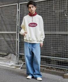 WEGO サークルロゴハーフジッププルオーバー