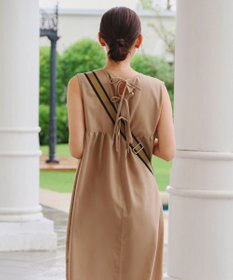 Tiaclasse 【洗える】後ろリボンギャザーワンピース