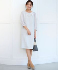 組曲 【KUMIKYOKU NAVY】ラメループモールツイード ワンピース