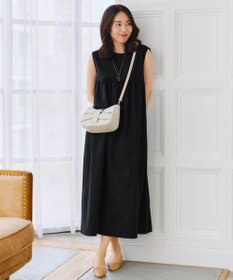 Tiaclasse 【洗える】後ろリボンギャザーワンピース