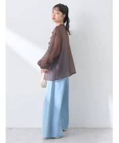 earth music&ecology シアーリボンシャツ