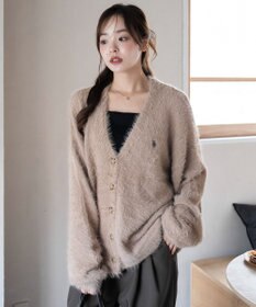 WEGO 【25年秋冬新作/WEB限定】別注USPOLOシャギーニットカーデ