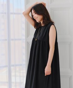 Tiaclasse 【洗える】後ろリボンギャザーワンピース