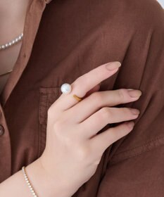 Phoebe 〈金属アレルギー対応〉パールオープンリング/ステンレス/大ぶり/存在感◎/主役級