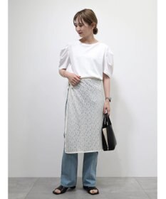 AMERICAN HOLIC 接触冷感タックスリーブ５分袖カットプルオーバー