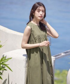 Tiaclasse 【洗える】後ろリボンギャザーワンピース