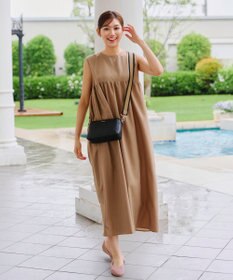 Tiaclasse 【洗える】後ろリボンギャザーワンピース