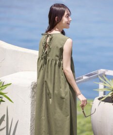 Tiaclasse 【洗える】後ろリボンギャザーワンピース
