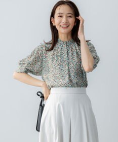組曲 S ミニフラワープリント ブラウス