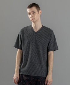 JOSEPH HOMME 新素材【清涼感】メランジクロスジャージー　Vネック半袖カットソー