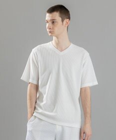 JOSEPH HOMME 新素材【清涼感】メランジクロスジャージー　Vネック半袖カットソー
