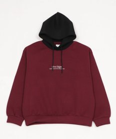 WEGO 【ユニセックス着用ITEM/MLサイズ展開】ワンポイントバイカラープルパーカー