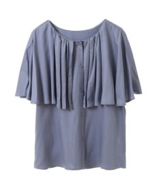 earth music&ecology ケープカラーブラウス