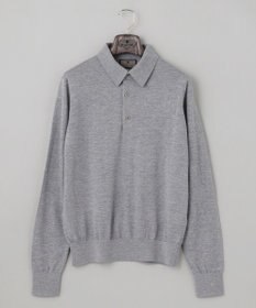 GOTAIRIKU オリジナル設計【洗える/チクチクしにくい/ピリングしにくい】イタリア糸 ハイゲージ  ニットポロ_WOOL100%