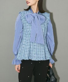 Green Parks ボウタイリボンブラウス