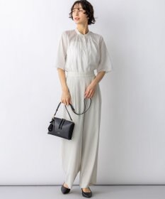 23区 【先行予約】ドライシアーストライプ フロントタック ブラウス