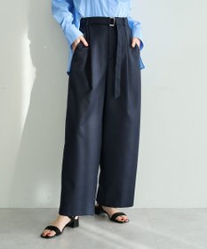 YECCA VECCA ベルト付きカーヴィーパンツ