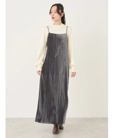 earth music&ecology ベロアプリーツキャミワンピース