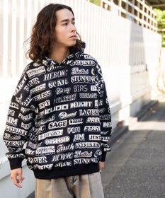 WEGO 総柄BIGプルパーカー