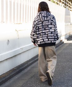 WEGO 総柄BIGプルパーカー