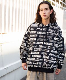 WEGO 総柄BIGプルパーカー