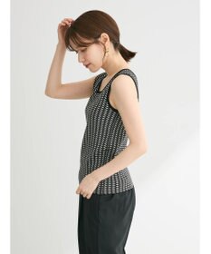 Green Parks ジャガード柄スクエアニットプルオーバー