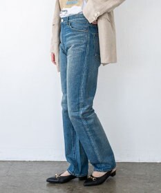 caqu boy`s cutⅡ テーパードストレートデニム USEDWASH