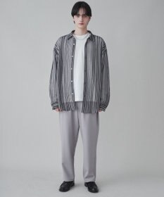 WEGO 【ユニセックス着用ITEM】ストライプメッシュBIGシャツ