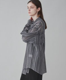 WEGO 【ユニセックス着用ITEM】ストライプメッシュBIGシャツ