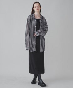 WEGO 【ユニセックス着用ITEM】ストライプメッシュBIGシャツ