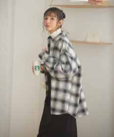 WEGO 【ユニセックス着用ITEM/SMLサイズ展開】チェックネルシャツ